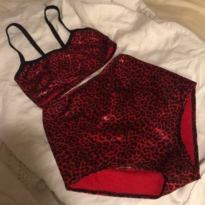 rave with mi gente leopard print set